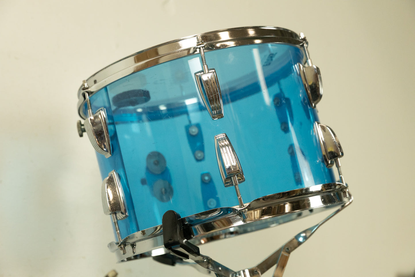 1970s Ludwig Blue Vistalite 14x22 9x13 and 16x16 Drum Set