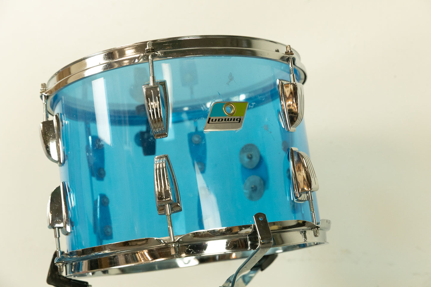 1970s Ludwig Blue Vistalite 14x22 9x13 and 16x16 Drum Set