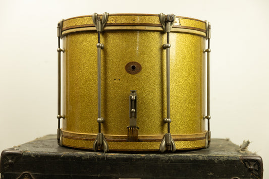1930s Ludwig 12x16 Gold Flash Triumphal Parade Drum