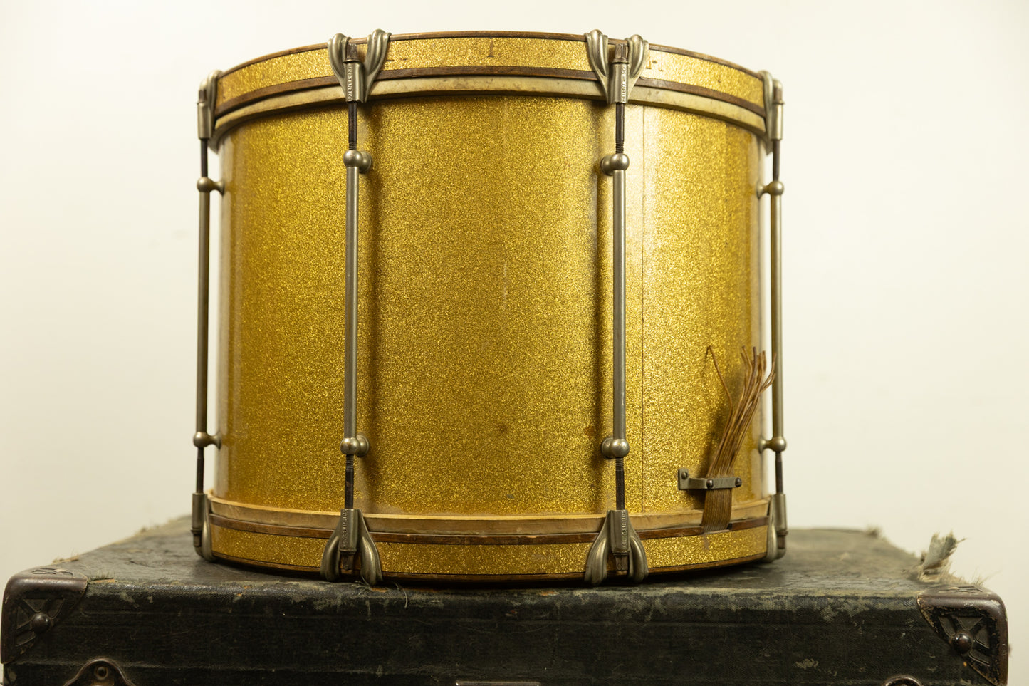 1930s Ludwig 12x16 Gold Flash Triumphal Parade Drum