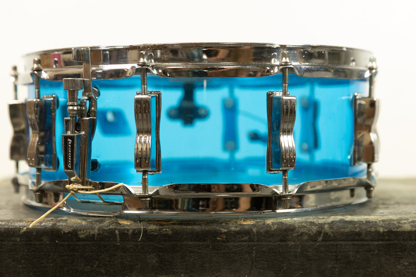 1970s Ludwig 5x14 Blue Vistalite Snare Drum