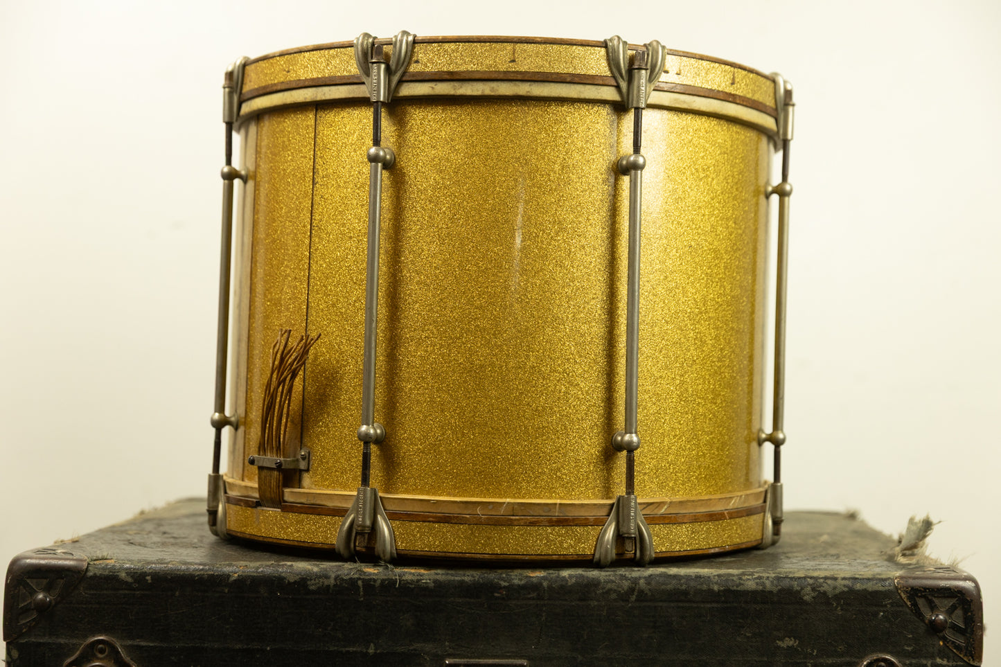 1930s Ludwig 12x16 Gold Flash Triumphal Parade Drum