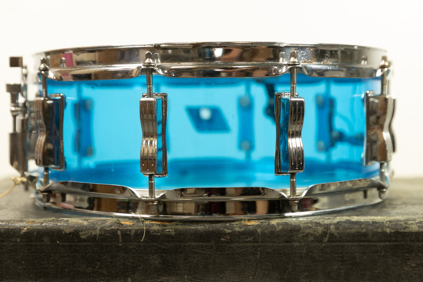 1970s Ludwig 5x14 Blue Vistalite Snare Drum