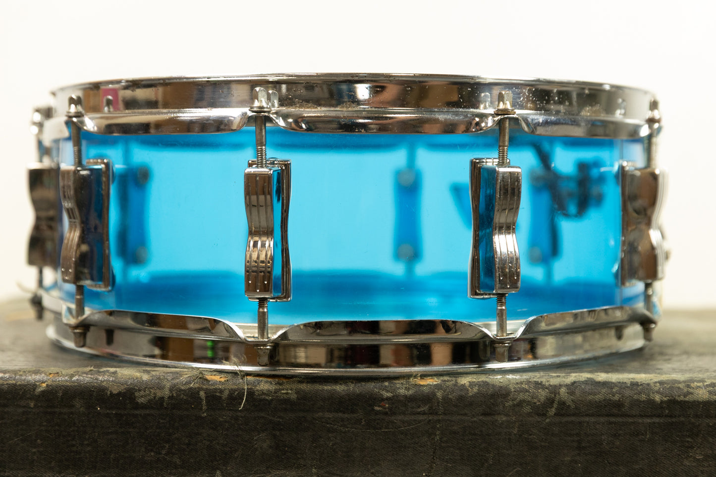 1970s Ludwig 5x14 Blue Vistalite Snare Drum