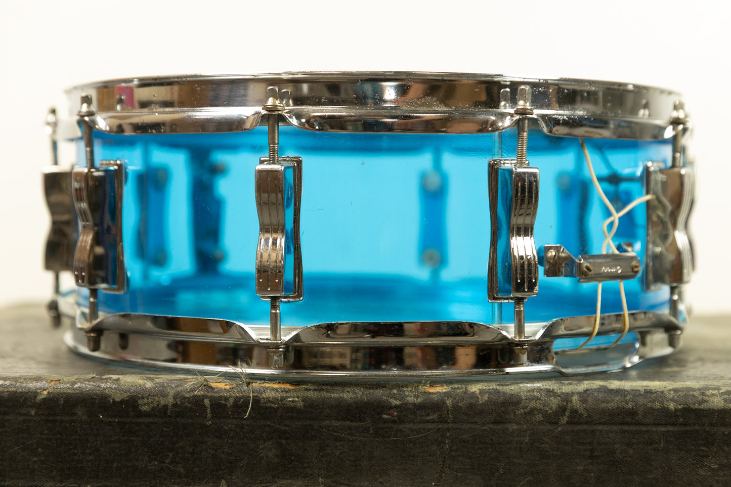 1970s Ludwig 5x14 Blue Vistalite Snare Drum