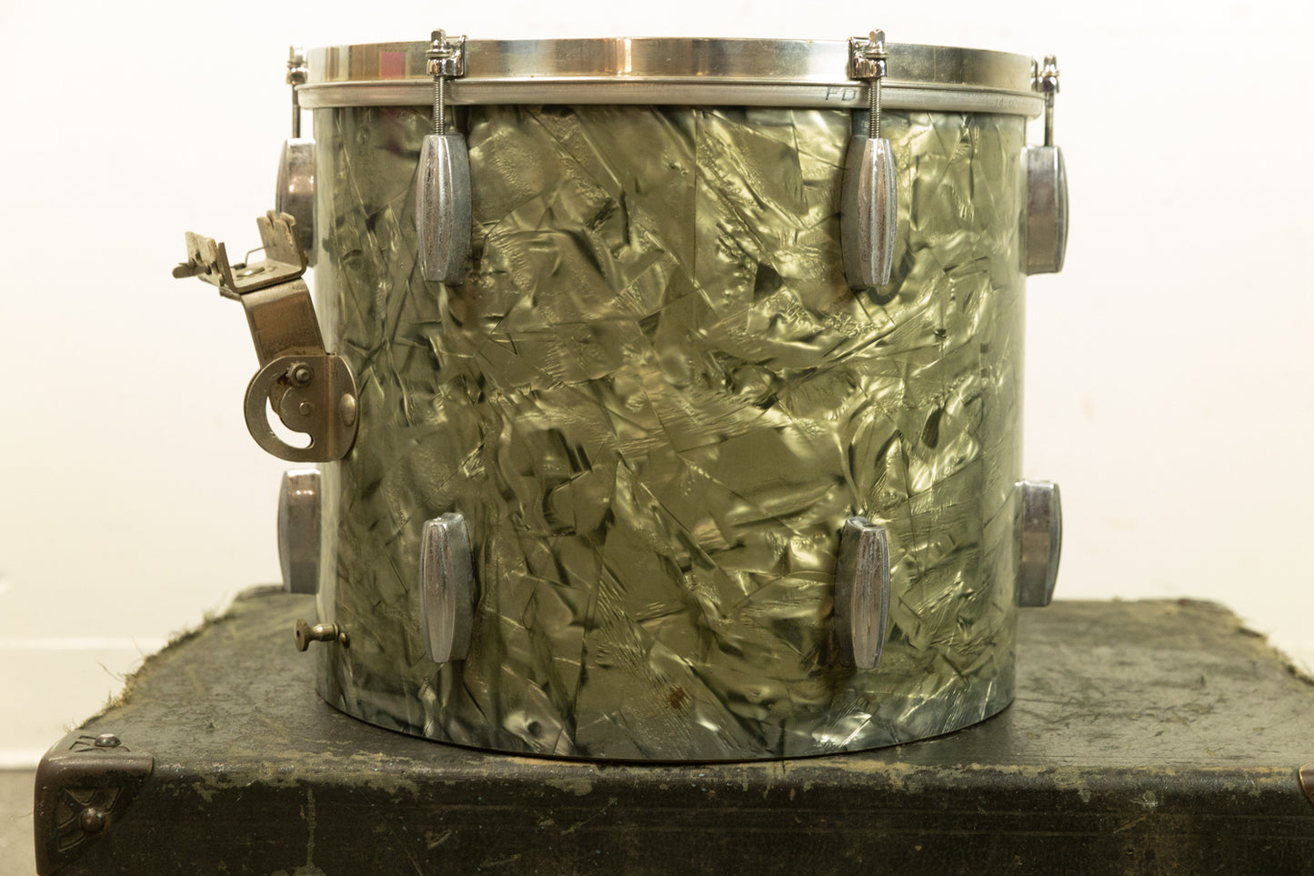 1940s Slingerland 12x14 Black Diamond Pearl Radio King Tom