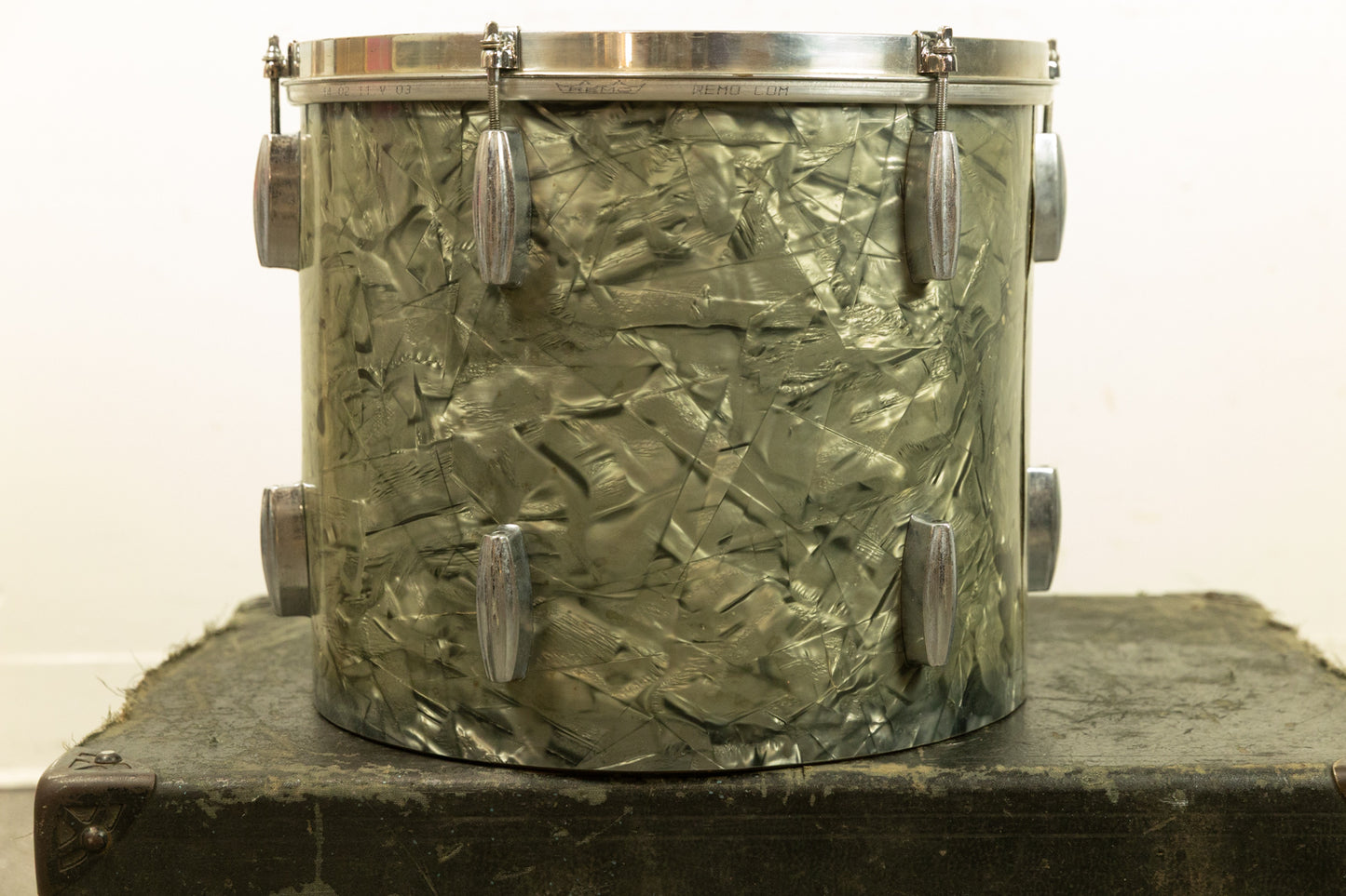 1940s Slingerland 12x14 Black Diamond Pearl Radio King Tom