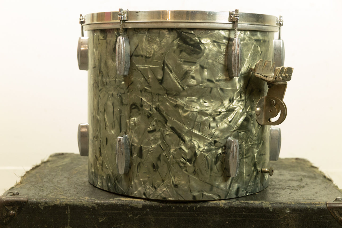 1940s Slingerland 12x14 Black Diamond Pearl Radio King Tom