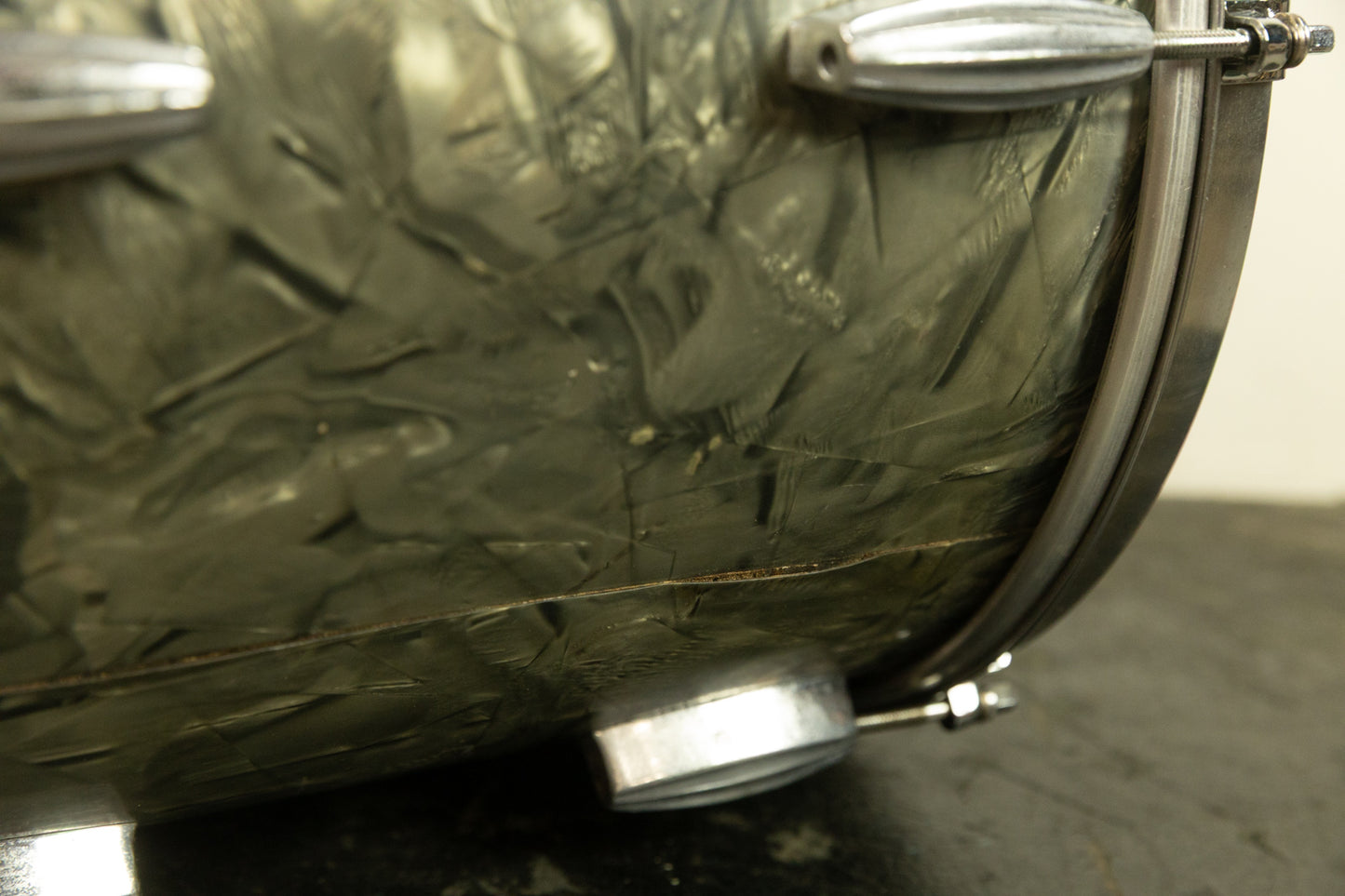 1940s Slingerland 12x14 Black Diamond Pearl Radio King Tom