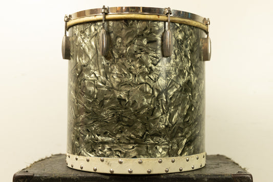 1940s Slingerland 16x16 Black Diamond Pearl Tom