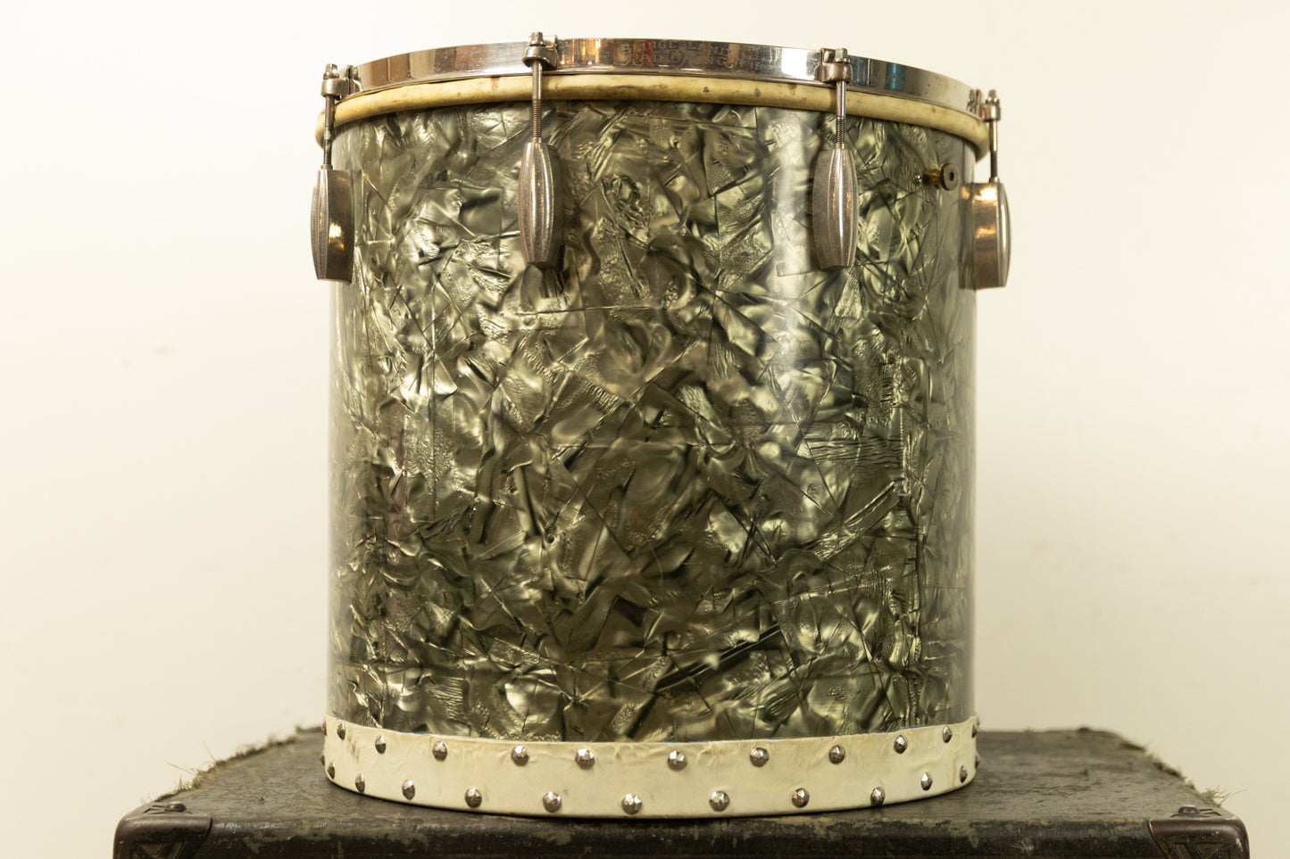 1940s Slingerland 16x16 Black Diamond Pearl Tom