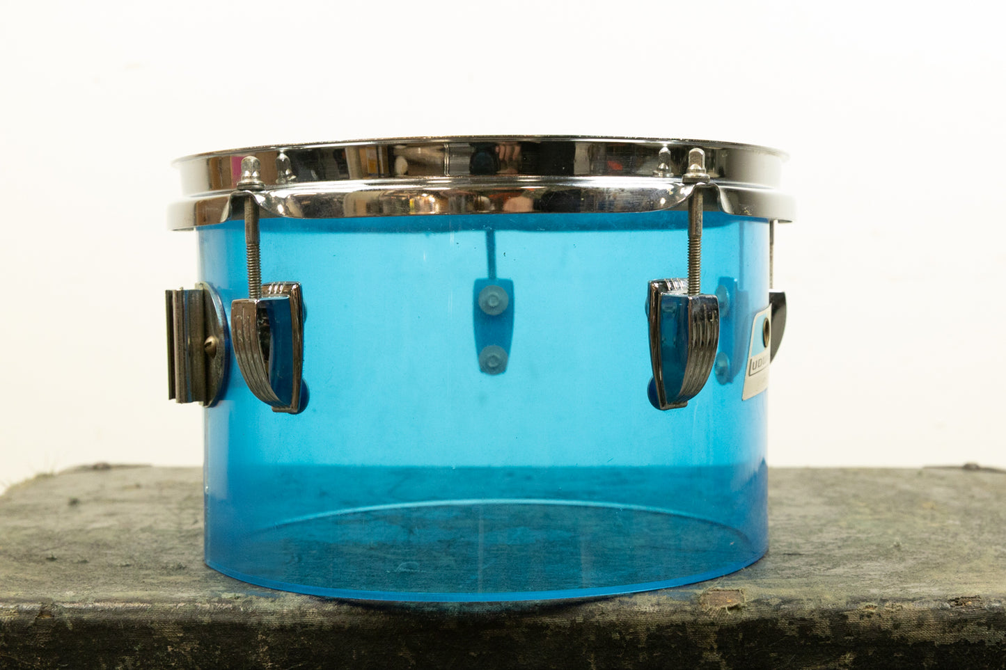 1970s Ludwig 6.5x10" Blue Vistalite Tom