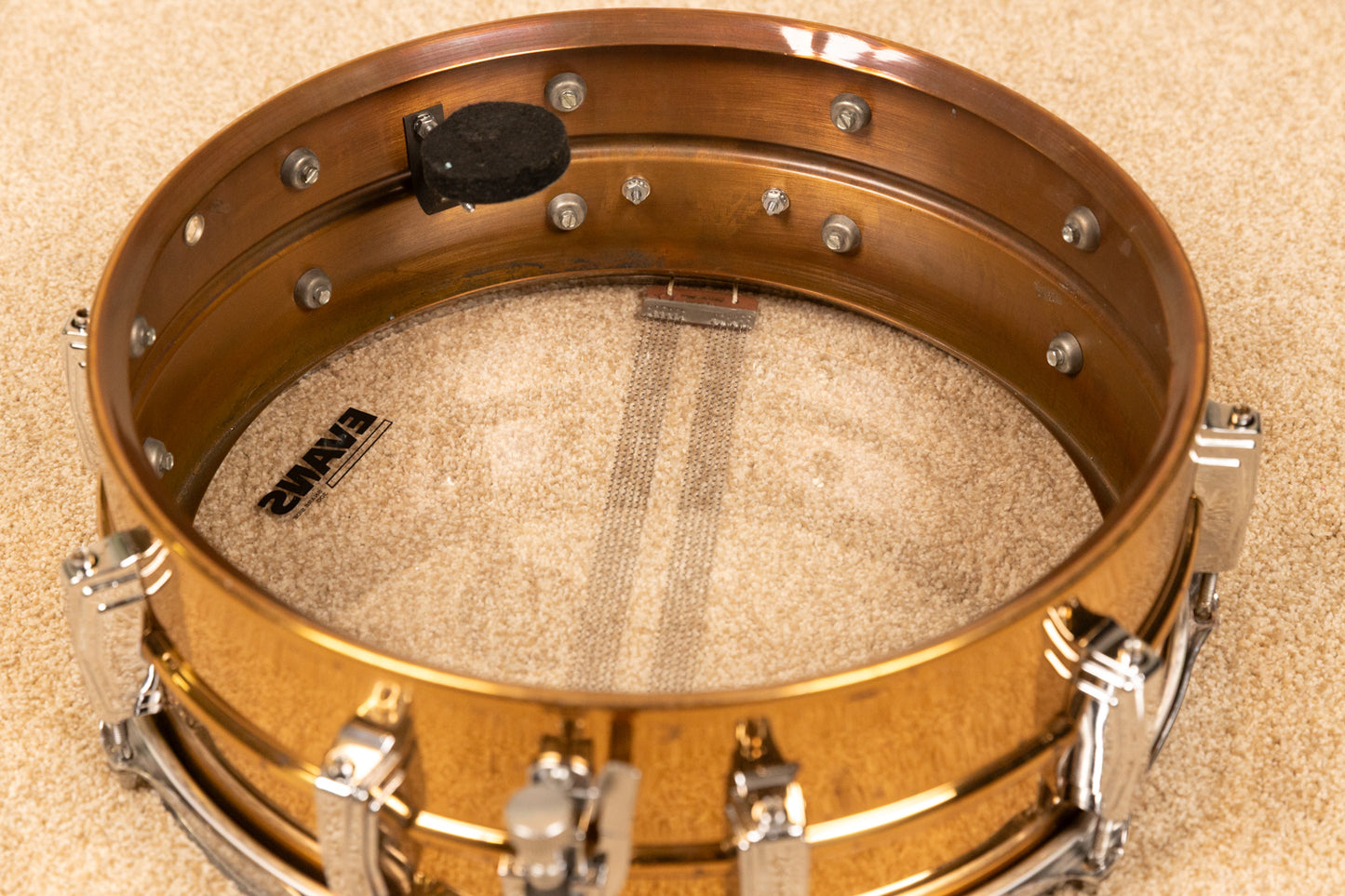1980s Ludwig 5x14 Bronze Supraphonic Snare Drum