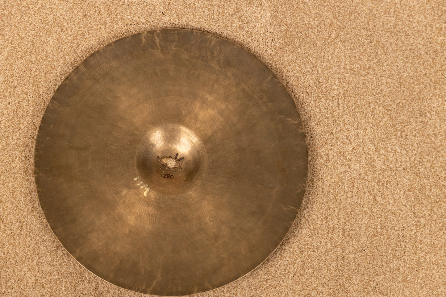 Vintage 15" K Istanbul Intermediate Stamp Hi Hat Cymbal 1280g