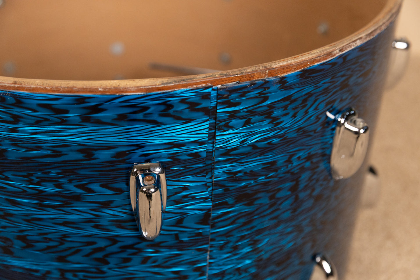1970s Slingerland "New Rock" Blue Agate Drum Set