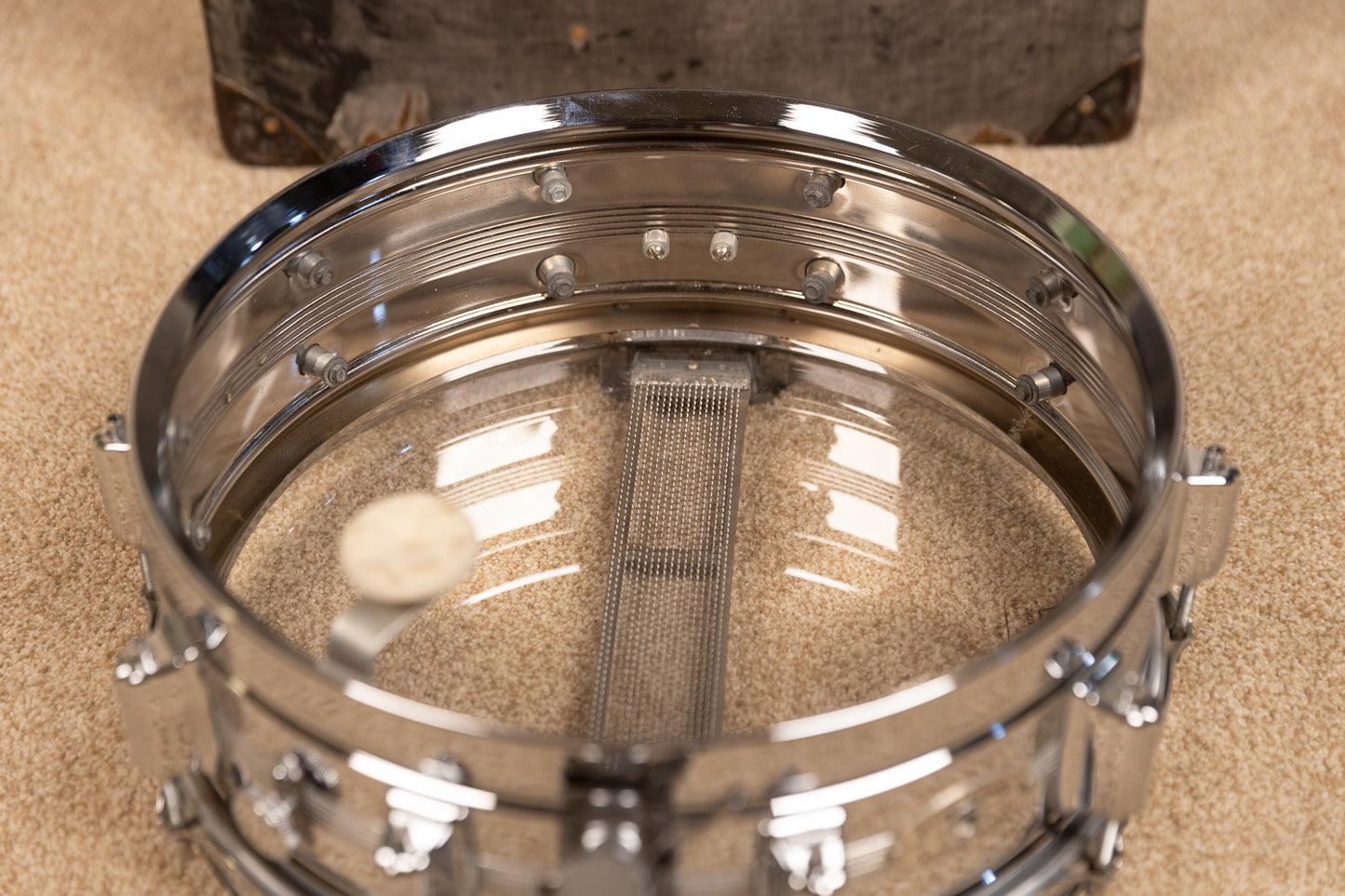 Vintage Rogers 5x14 Metal Dynasonic Snare Drum #31141