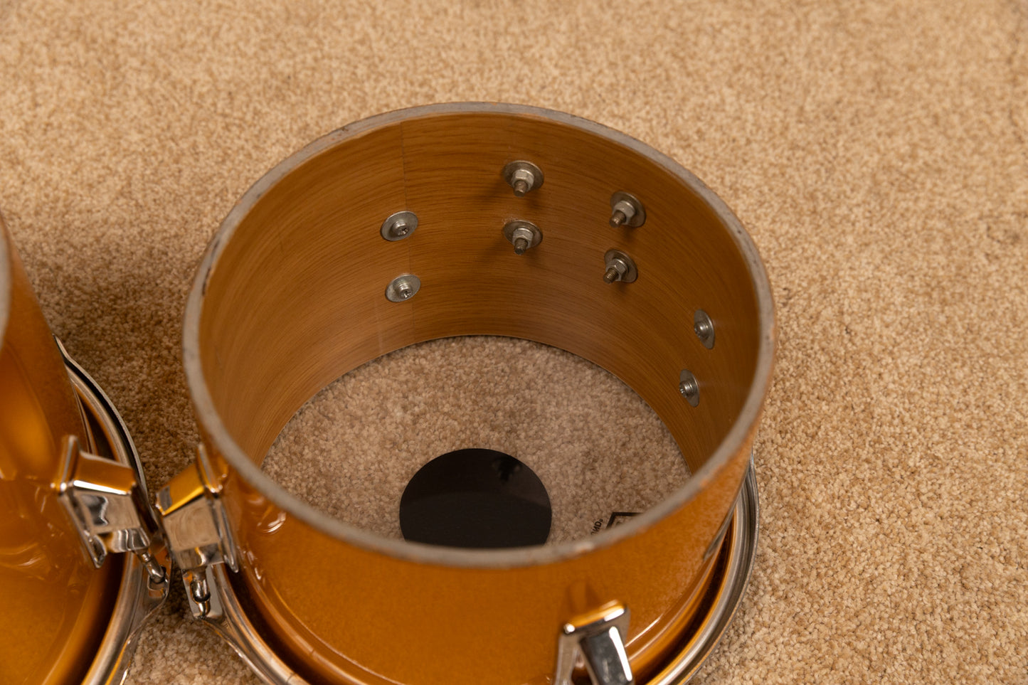 Vintage Royce Gold Mist 8" and 10" Concert Toms