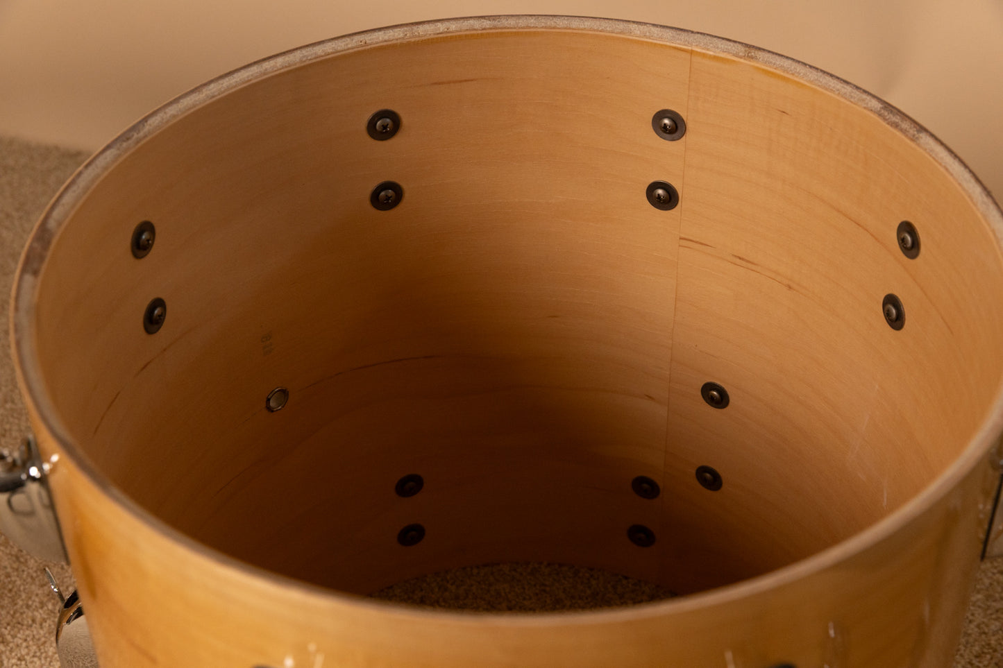 1990s Slingland Artist Custom Natural Maple Drum Set 14x20 8x12 14x14 and 5x14