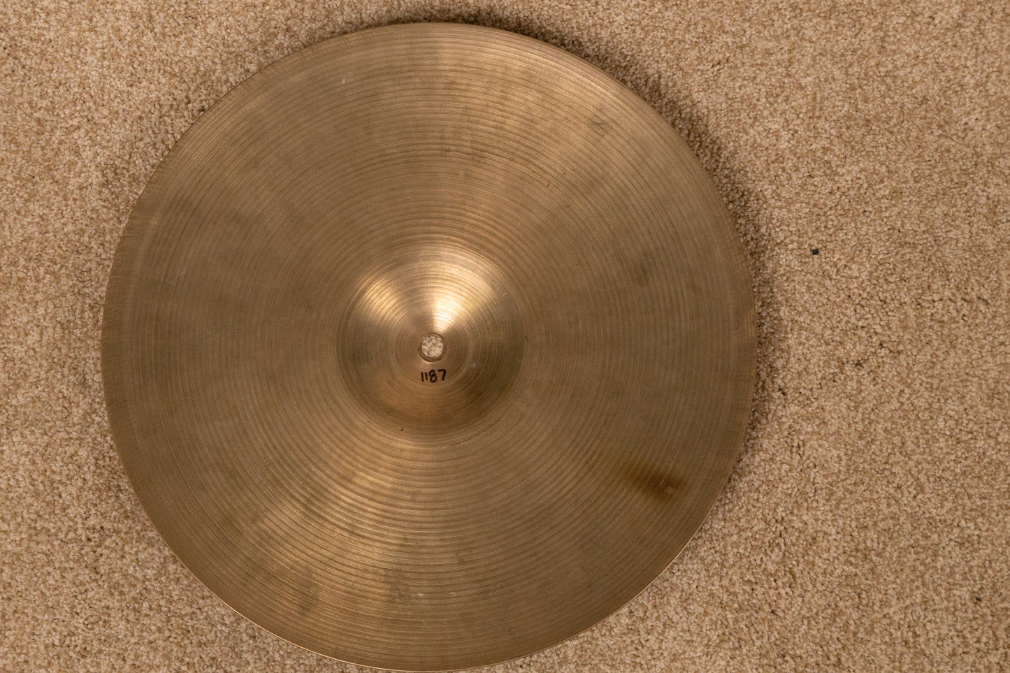 1950s Zildjian A 14" Small Stamp Hi Hat Cymbal 1187g