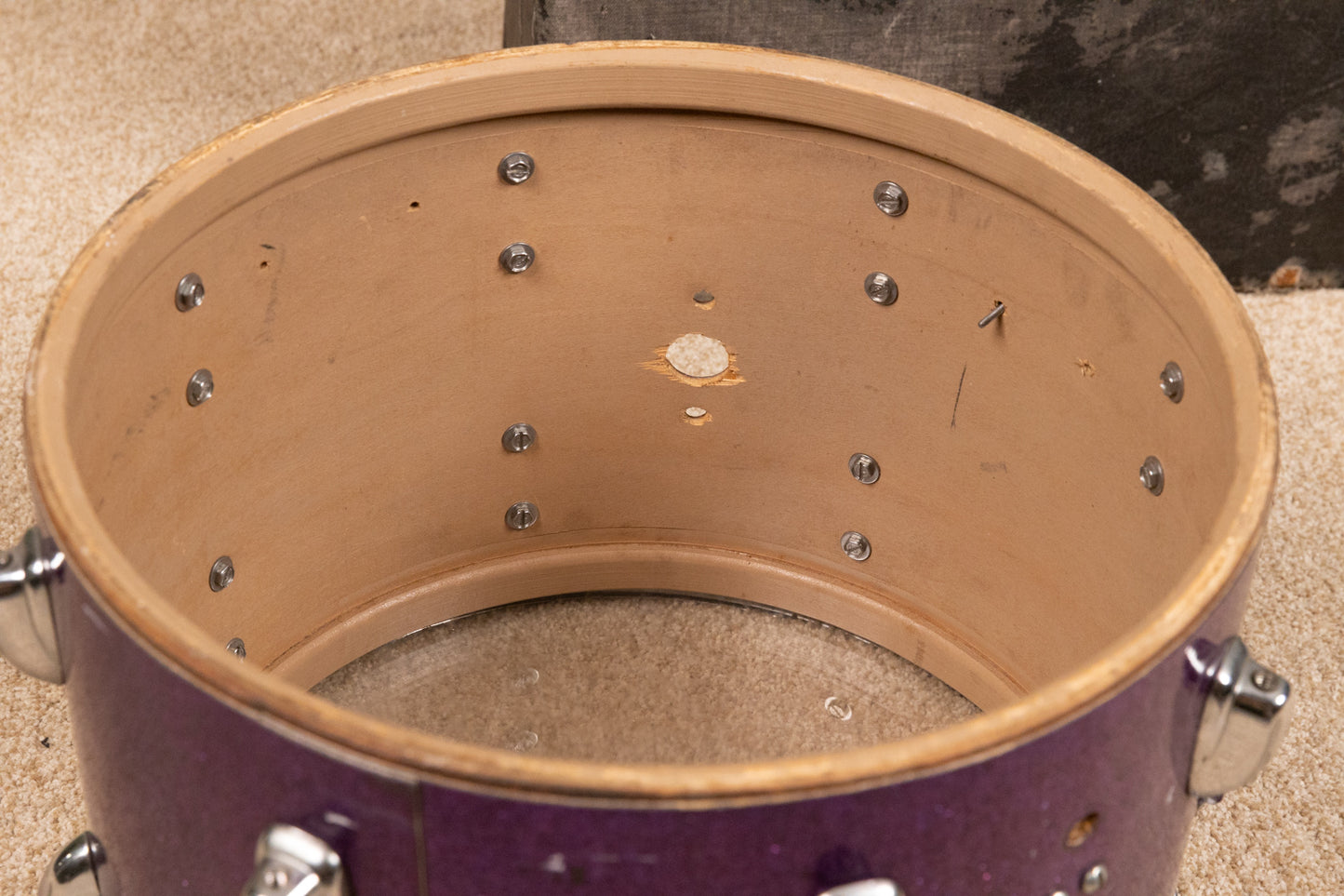 1970s Slingerland 10x14 "Haskell W. Harr" Sparkling Purple Pearl Parade Drum