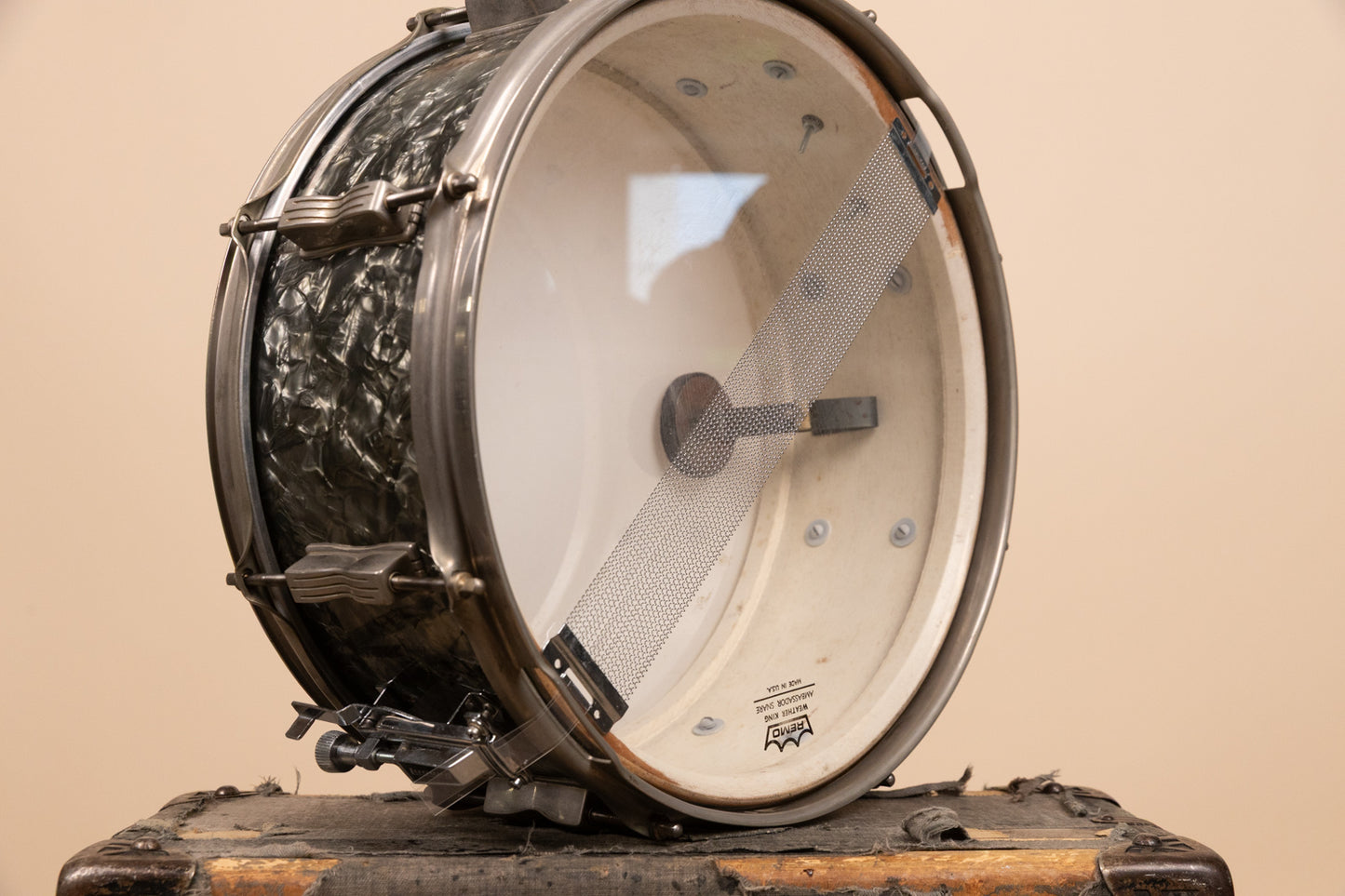1960s Ludwig 5.5x14 Black Diamond Pearl Super Classic Snare Drum