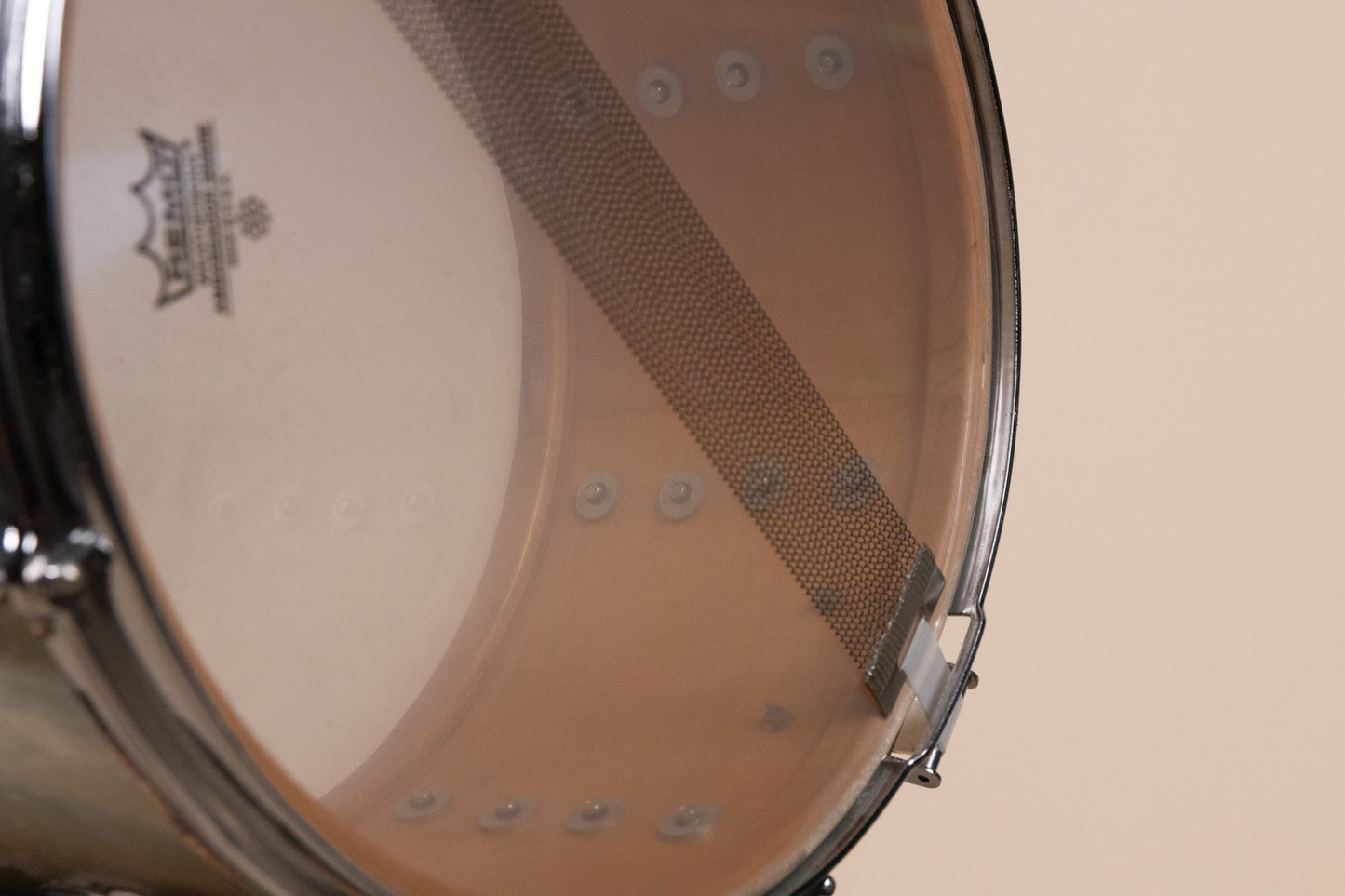 1970s Slingerland 8x15 White Marine Pearl Concert King Snare Dru