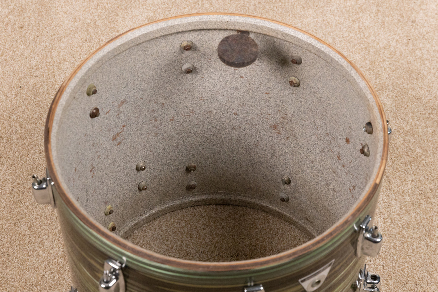 Vintage Ludwig 16x16 Avocado Strata Floor Tom