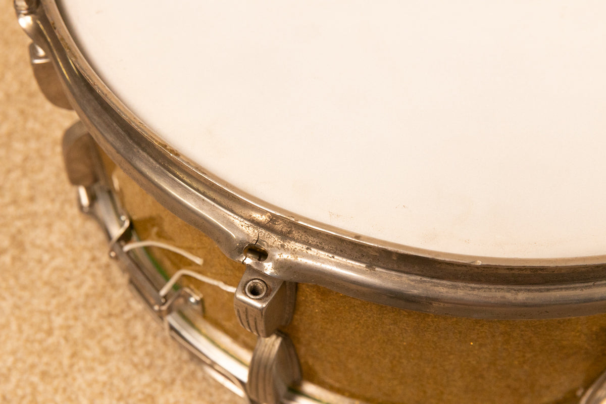 1959 Ludwig 6.5x15 Faded Green School Festival Snare Drum