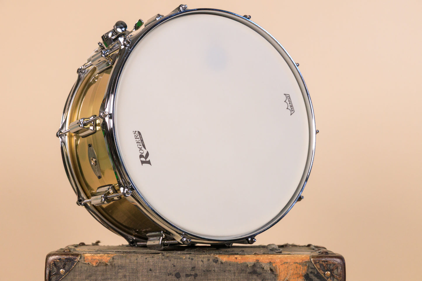 Rogers 8x14 B7 Brass Dyna-Sonic Snare Drum