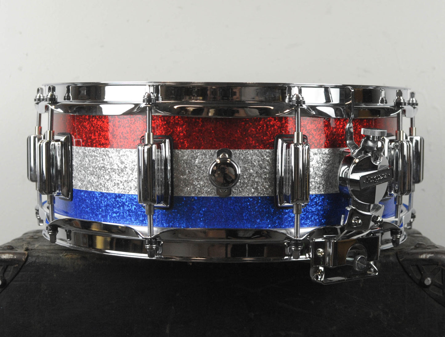 Rogers USA 5x14 Limited Edition Red White & Blue Sparkle Dyna-Sonic Snare Drum