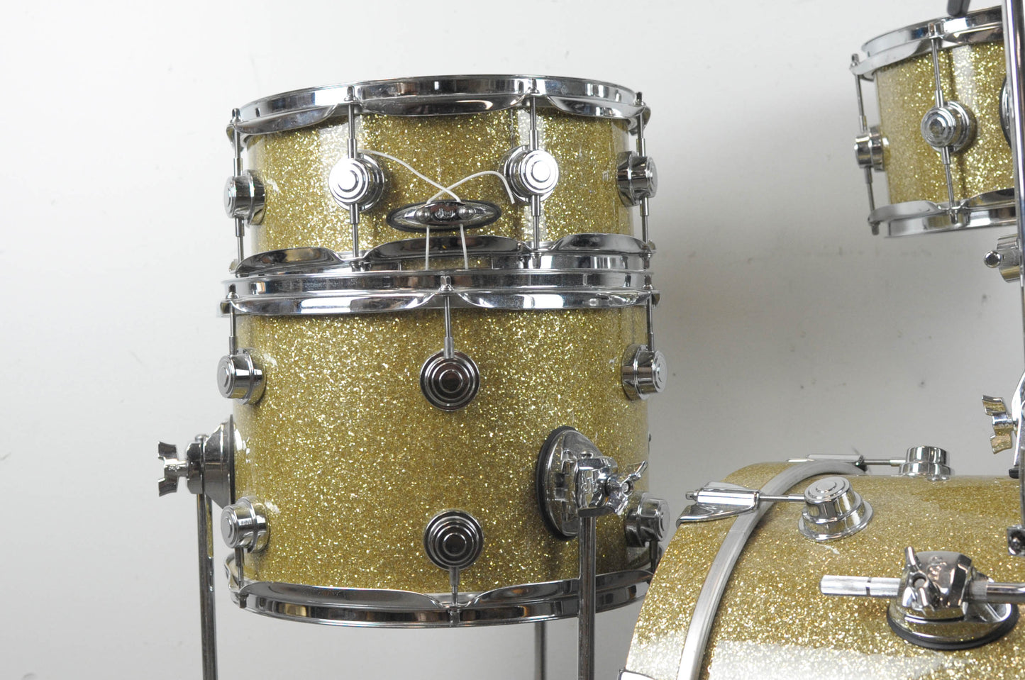 DW Drum Workshop Mini Pro Gold Glass Glitter Drum Set