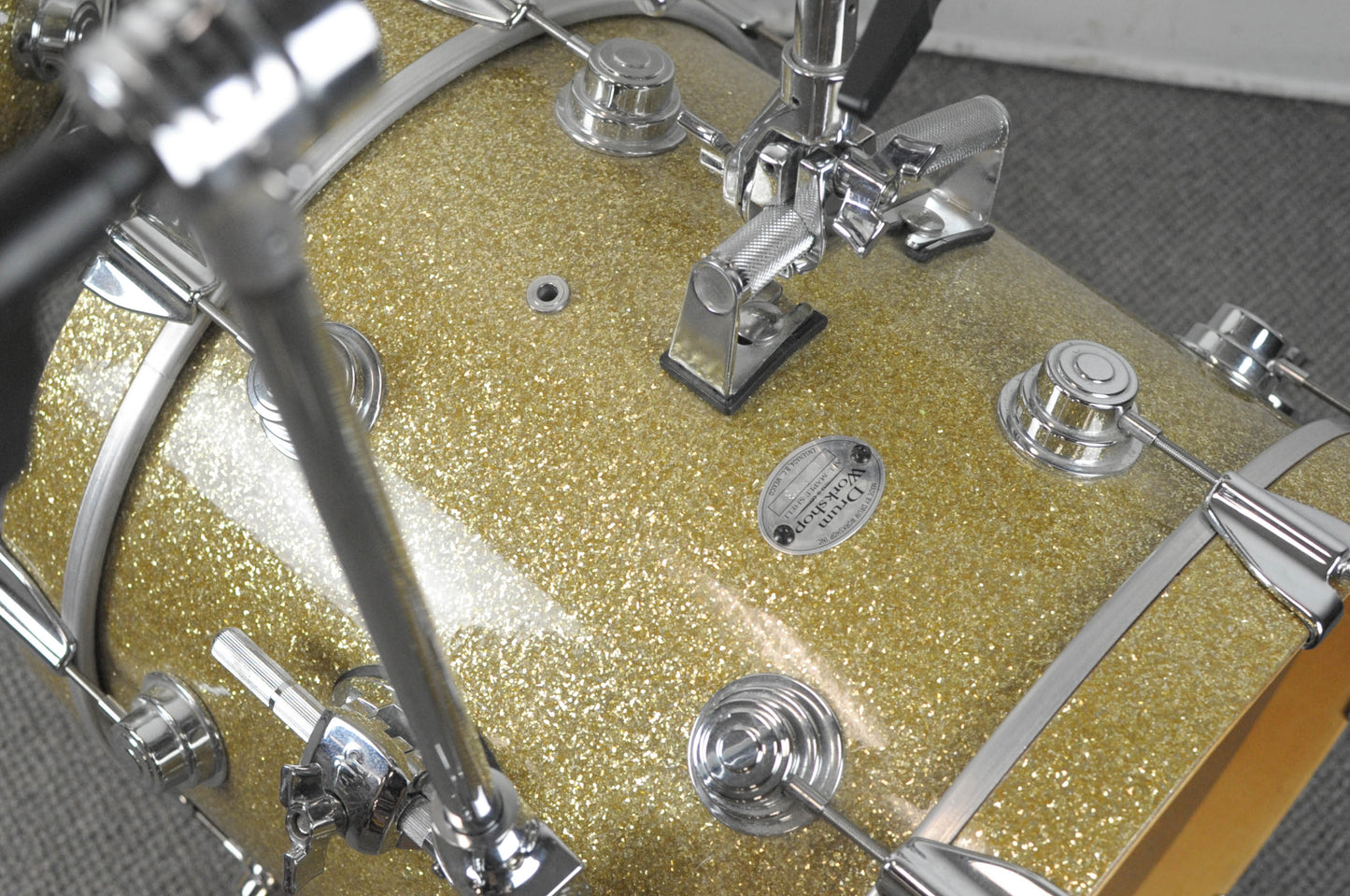 DW Drum Workshop Mini Pro Gold Glass Glitter Drum Set