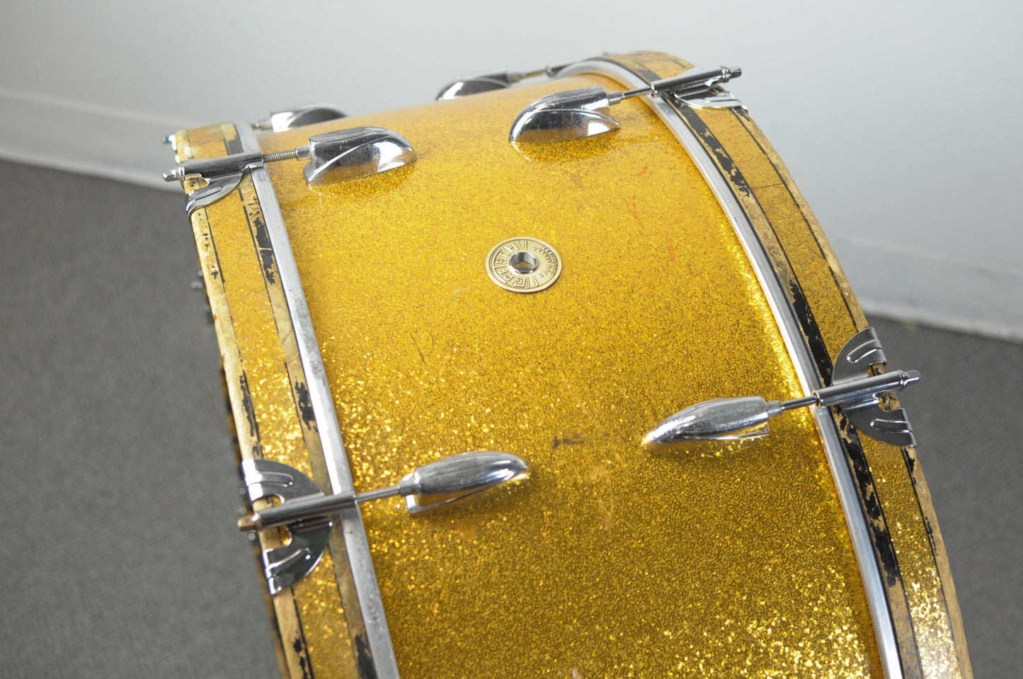1960s Gretsch 10x28 Gold Sparkle Bass Drum