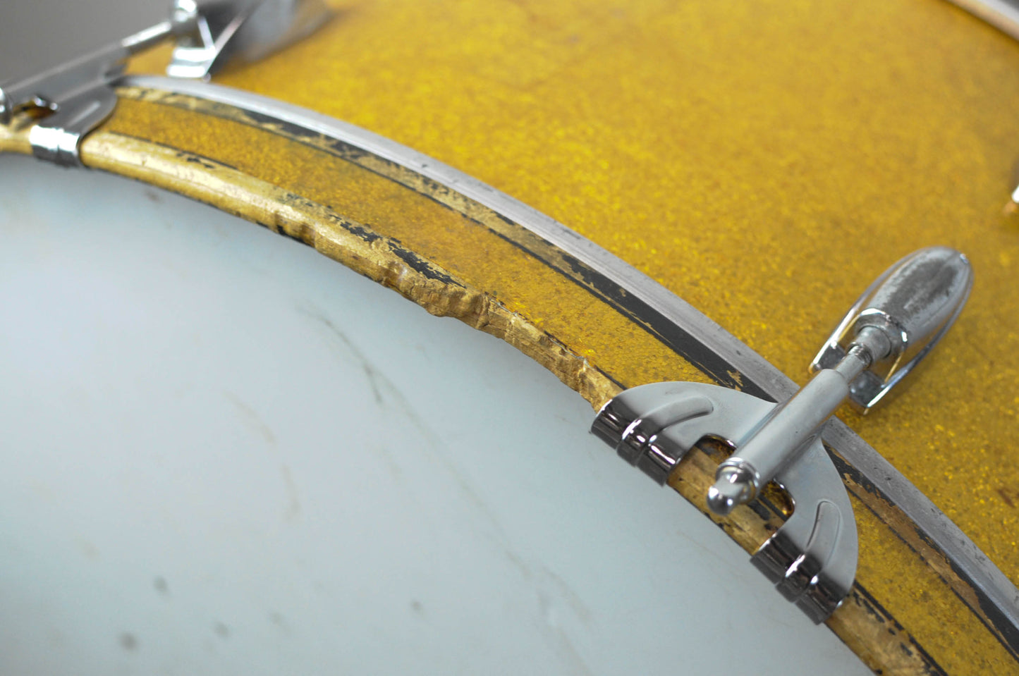 1960s Gretsch 10x28 Gold Sparkle Bass Drum