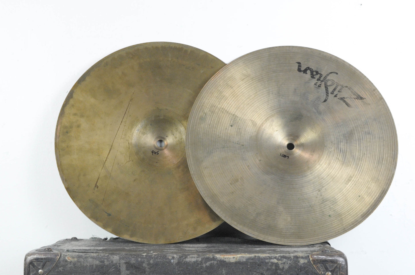 Vintage Zildjian A 14" Hi Hat Cymbals 945g 1089g