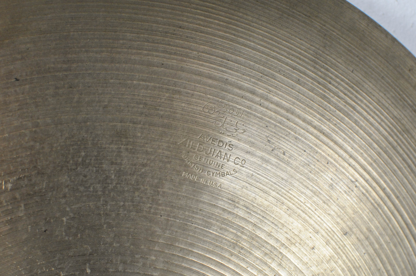 1960s Zildjian A 20" Ride Cymbal 2108g