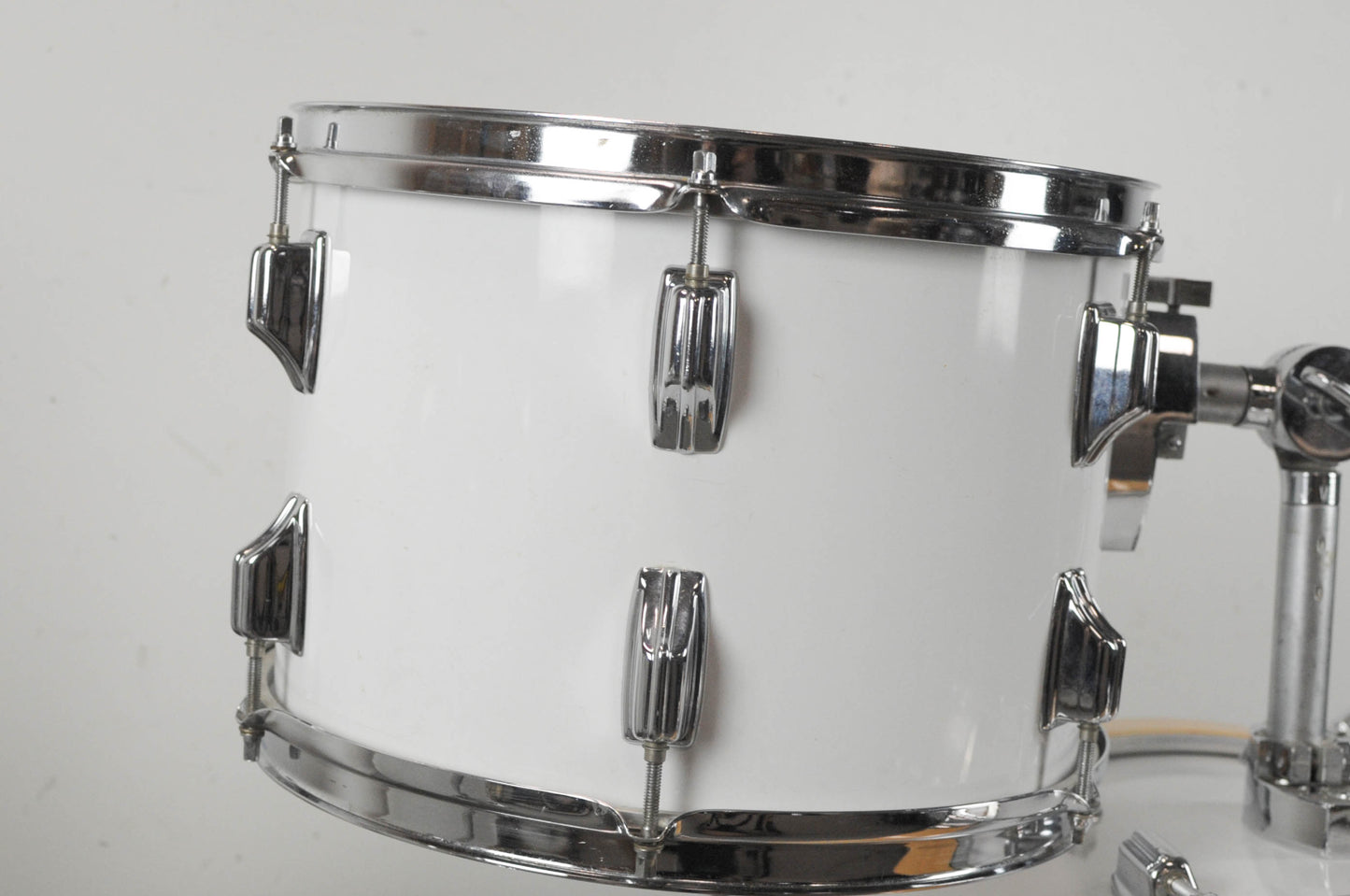 1970s Rogers Big R New England White Drum Set 14x22 9x13 and 16x16