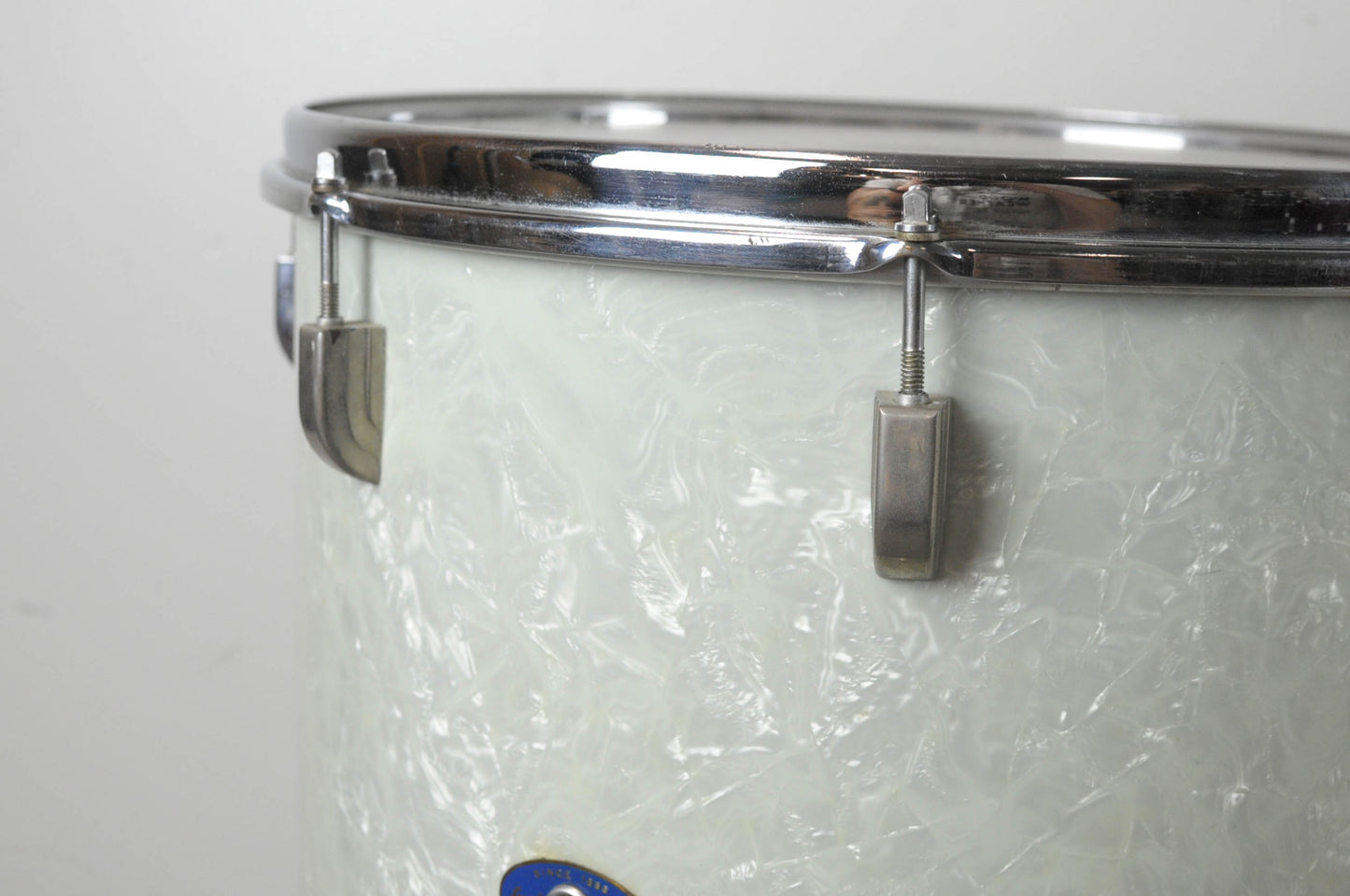 1958 Leedy Shelly Manne White Marine Pearl Drum Set