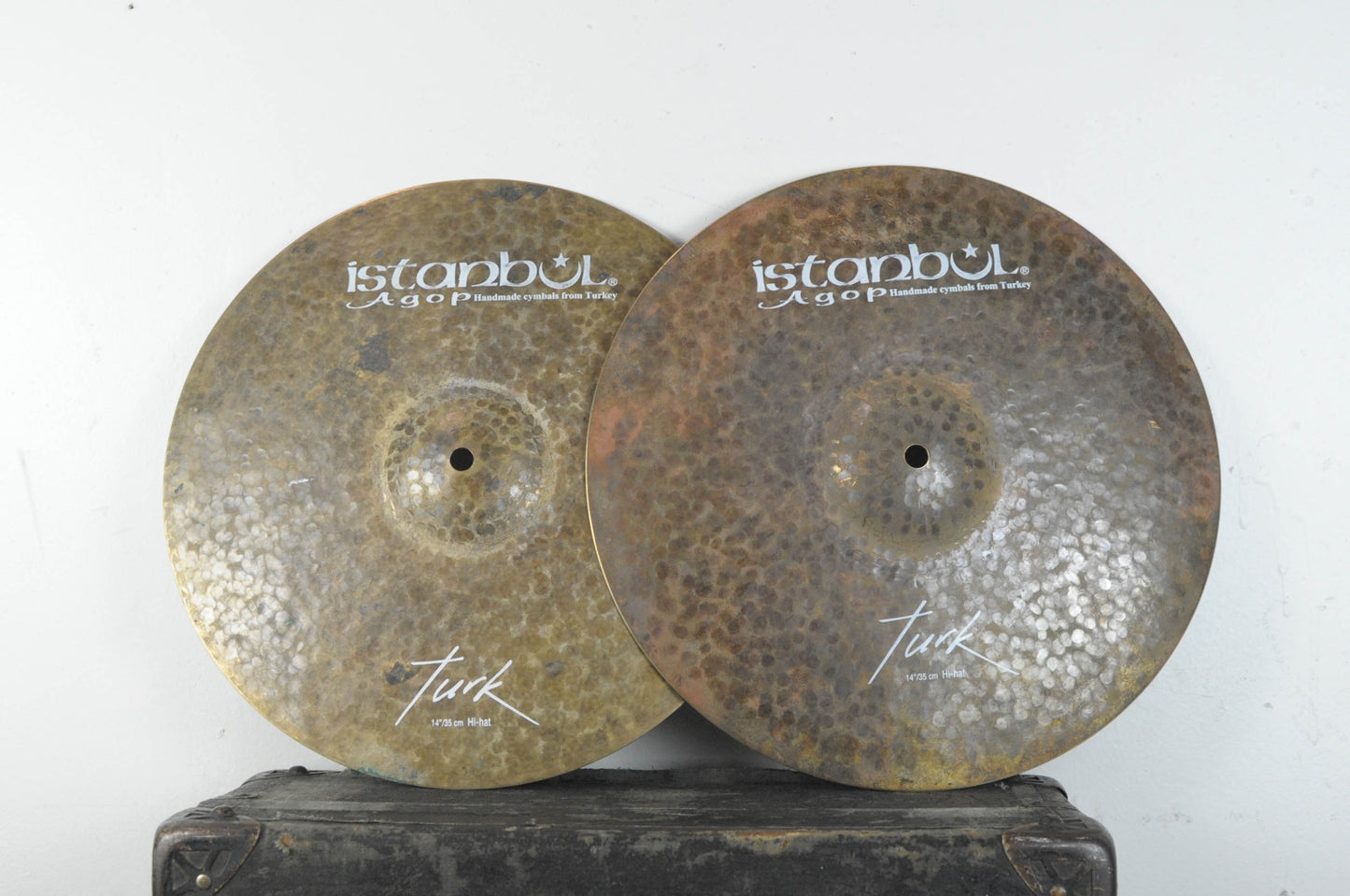 2000s Istanbul Agop 14" Turk Hi Hat Cymbals 1119g 1349g