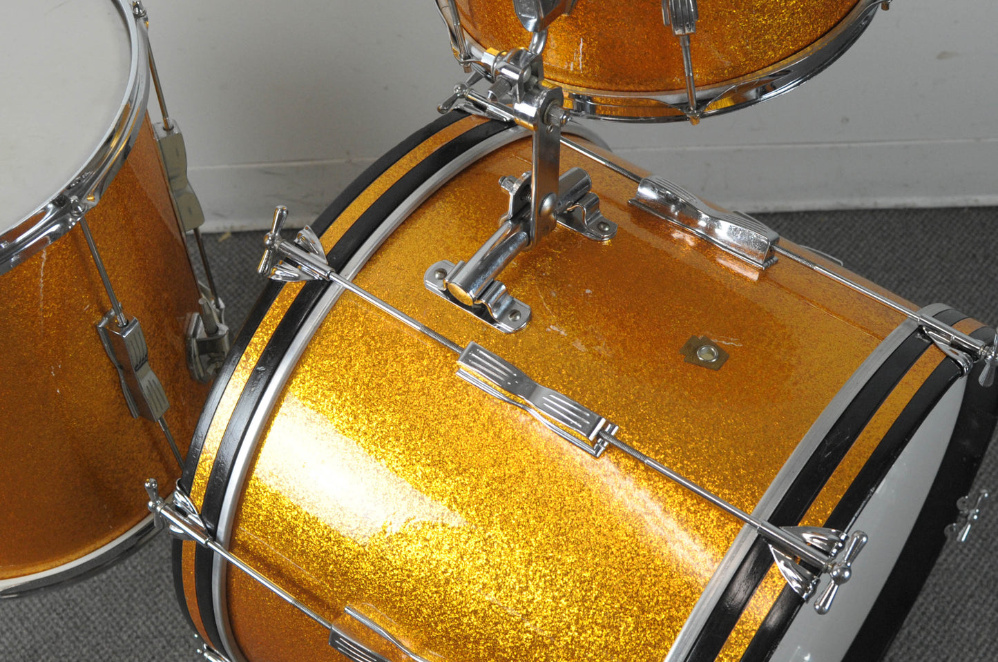 1960s Ludwig Club Date Gold Sparkle Drum Set
