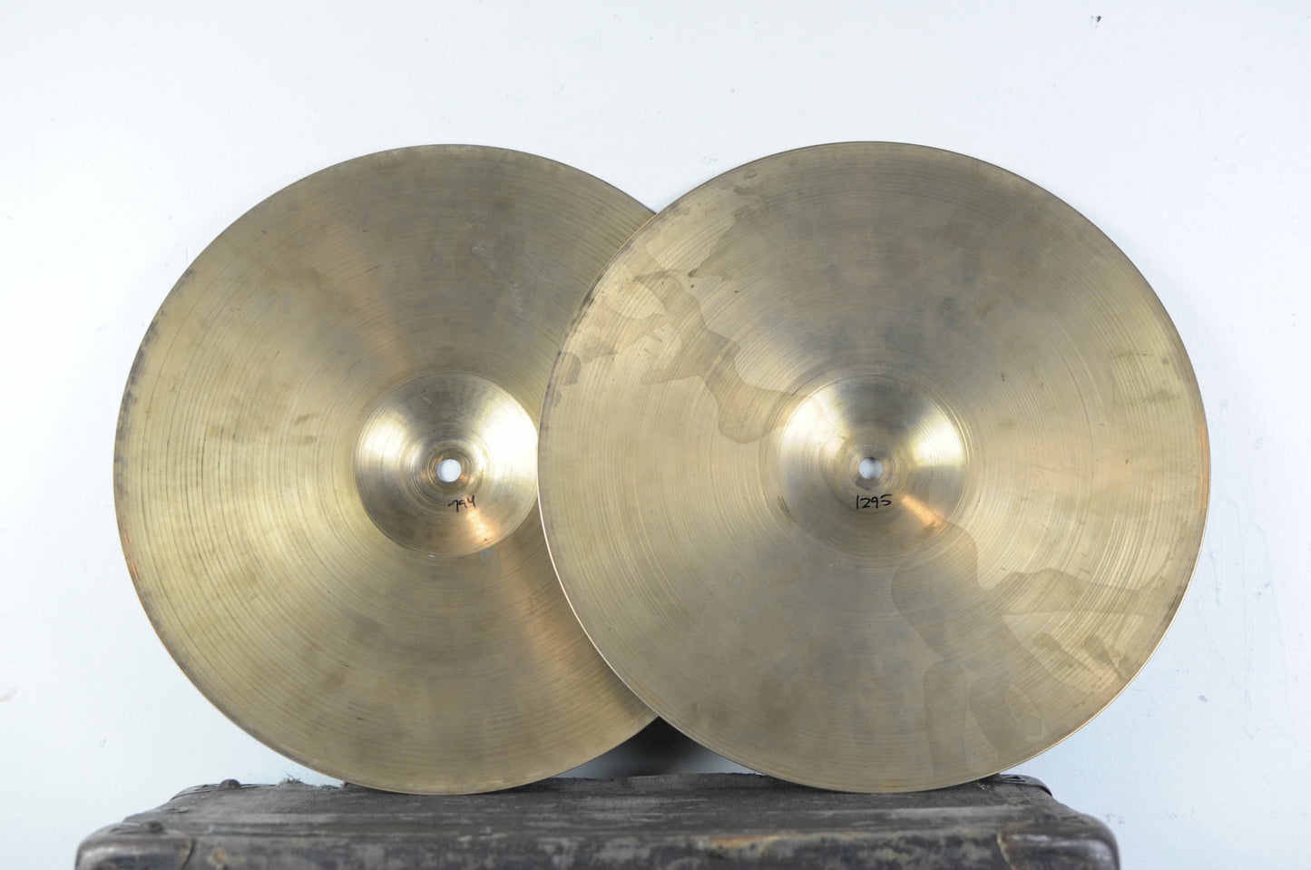 1960s Zildjian A 14" New Beat Hi Hat Cymbals 794g 1295g