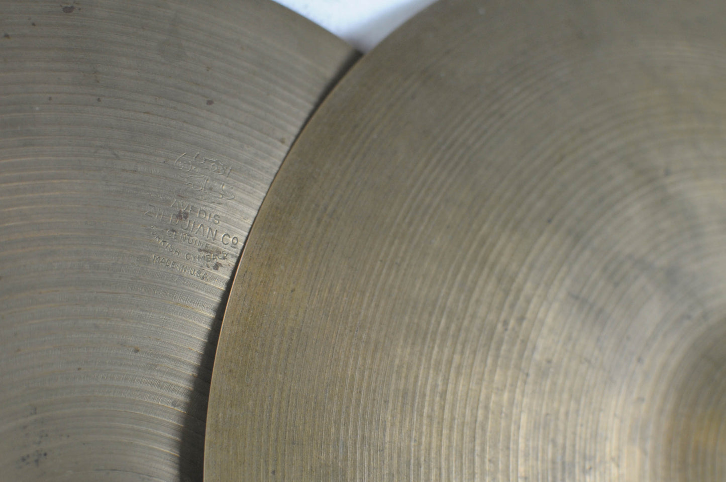 1960s Zildjian A 14" New Beat Hi Hat Cymbals 794g 1295g