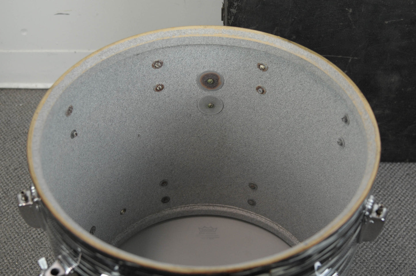 1970s Ludwig 16x16 Oyster Black Pearl Floor Tom