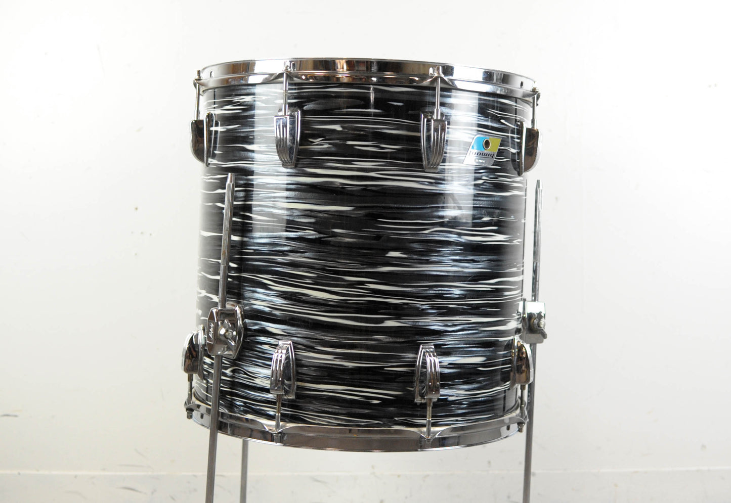 1970s Ludwig 16x16 Oyster Black Pearl Floor Tom