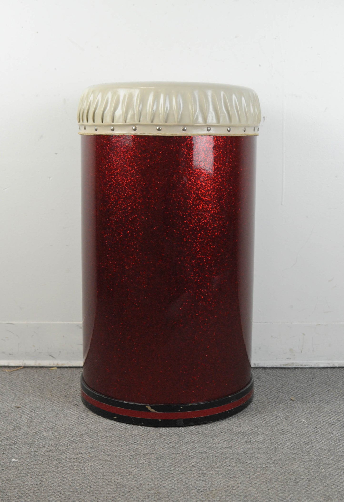 1950s Slingerland Sparkling Red Pearl Canister Throne
