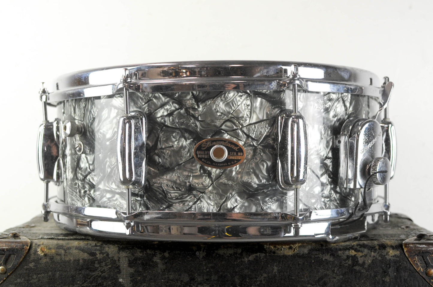 1960s Slingerland 5x14 "Artist" Black Diamond Pearl Snare Drum