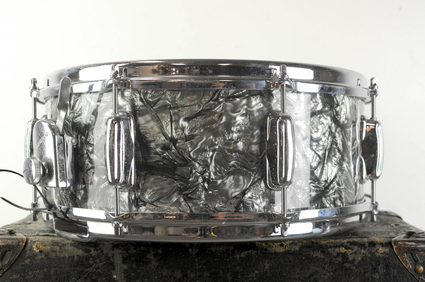 1960s Slingerland 5x14 "Artist" Black Diamond Pearl Snare Drum