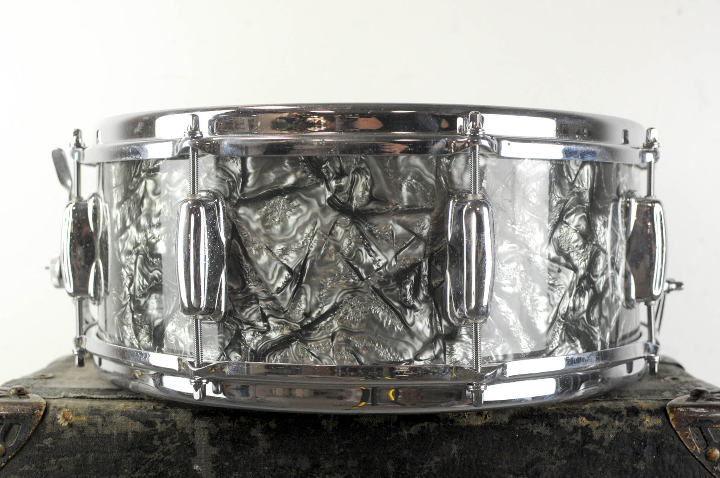 1960s Slingerland 5x14 "Artist" Black Diamond Pearl Snare Drum
