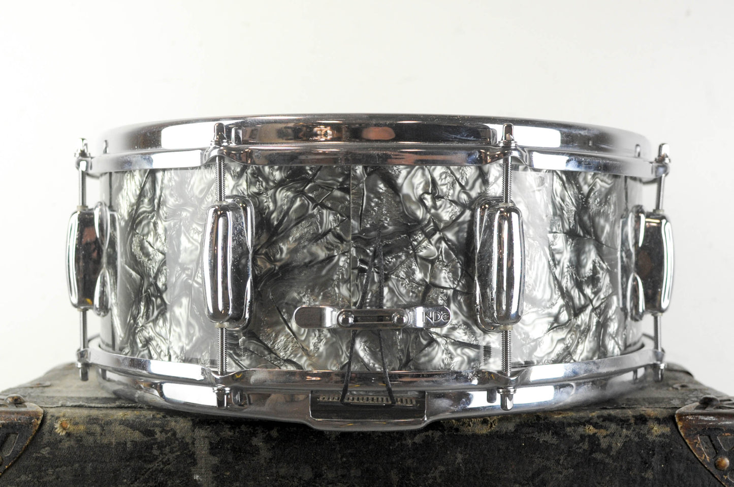 1960s Slingerland 5x14 "Artist" Black Diamond Pearl Snare Drum
