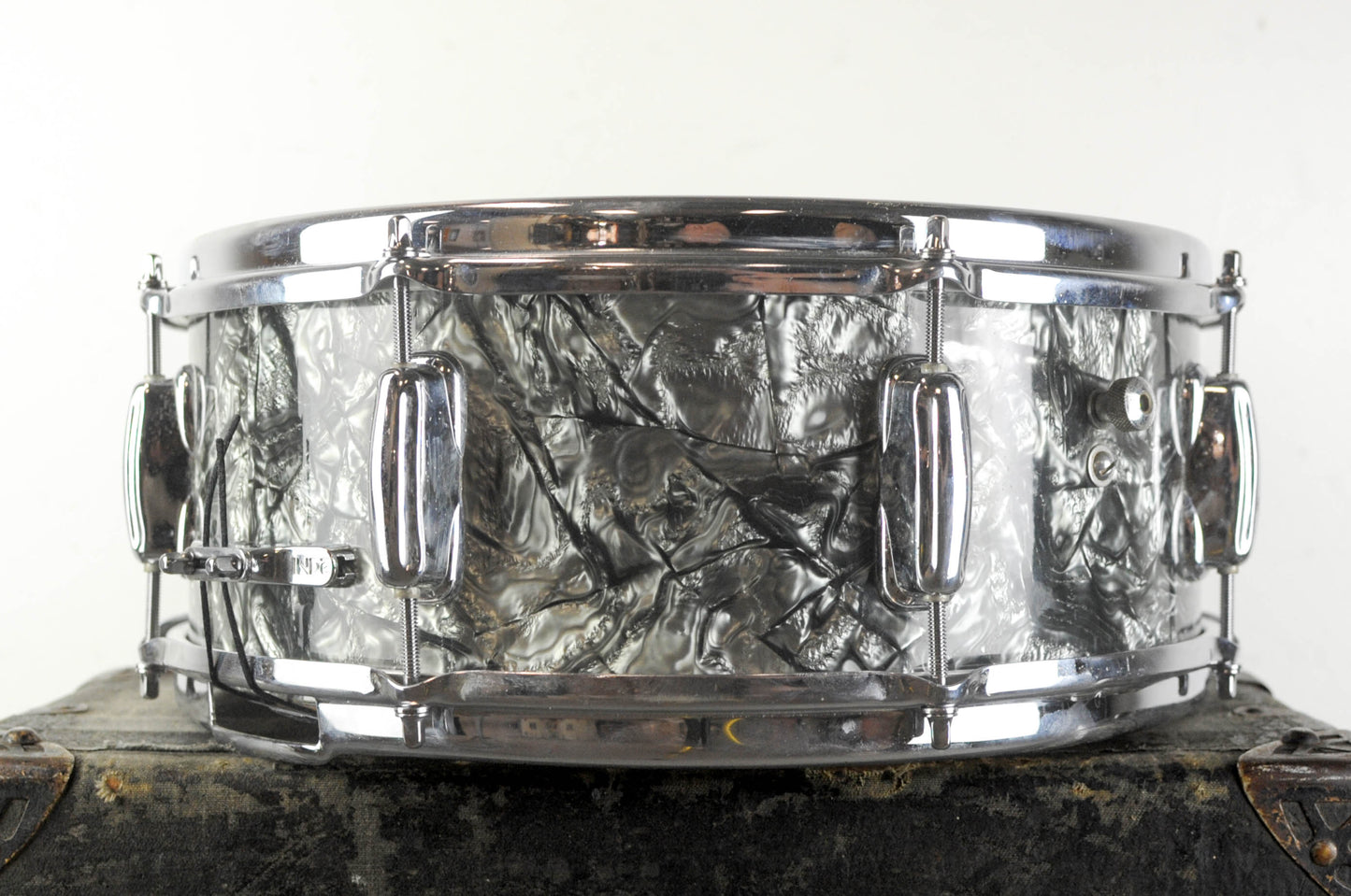 1960s Slingerland 5x14 "Artist" Black Diamond Pearl Snare Drum